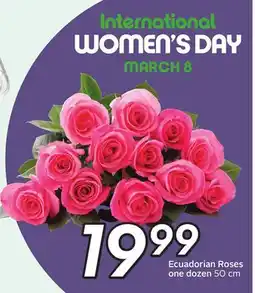 Sobeys International WOMEN'S DAY Ecuadorian Roses offer