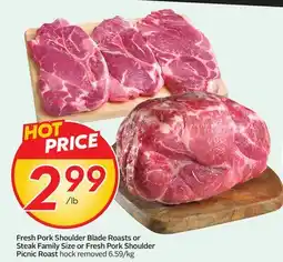 Sobeys Fresh Pork Shoulder Blade Roasts or Steak offer