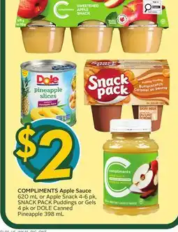 Sobeys COMPLIMENTS Apple Sauce offer