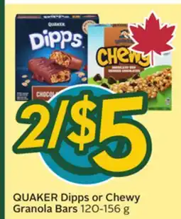 Sobeys Dipps or Chewy Granola Bars offer