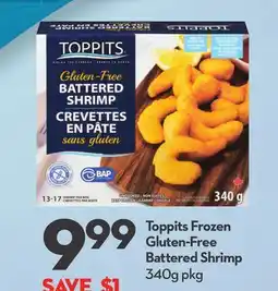 Longo's Toppits Frozen Gluten-Free Battered Shrimp offer