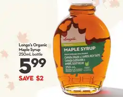 Longo's Organic Maple Syrup offer