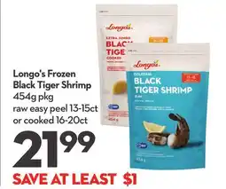 Longo's Longo's Frozen Black Tiger Shrimp offer
