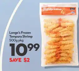 Longo's Frozen Tempura Shrimp offer