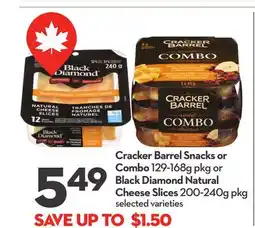 Longo's Snacks or Combo 129-168g pkg or Natural Cheese Slices 200-240g pkg offer