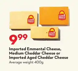 Longo's Imported Emmental Cheese, Medium Cheddar Cheese or Imported Aged Cheddar Cheese offer