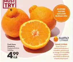 Longo's Fresh Sumo Mandarins offer