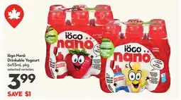 Longo's Nanö Drinkable Yogourt offer