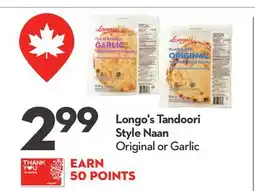 Longo's Tandoori Style Naan offer