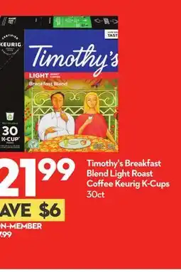 Longo's Breakfast Blend Light Roast Coﬀee Keurig K-Cups offer