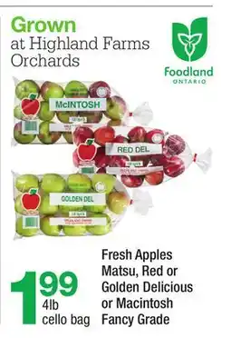 Highland Farms Fresh Apples offer