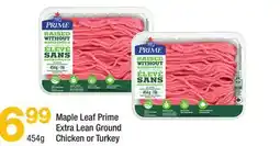 Highland Farms Maple Leaf Prime Extra Lean Ground Chicken or Turkey offer