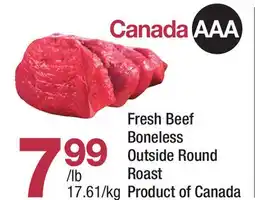 Highland Farms Fresh Beef Boneless Outside Round Roast offer