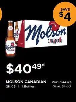 The Beer Store MOLSON CANADIAN offer