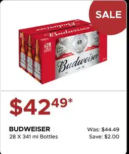 The Beer Store BUDWEISER offer