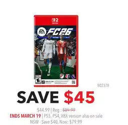 GameStop FC26 - Nintendo Switch 2 offer