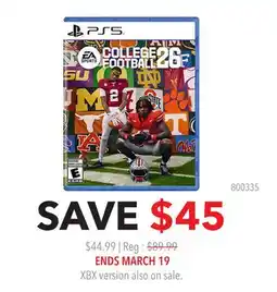 GameStop PS5: COLLEGE FOOTBALL 26 offer