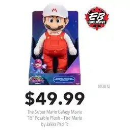 GameStop The Super Mario Galaxy Movie 15 Posable Plush – Fire Mario by Jakks Pacific offer