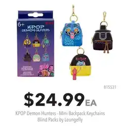GameStop KPOP Demon Hunters - Mini Backpack Keychains Blind Packs by Loungefly offer