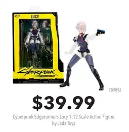 GameStop Cyberpunk Edgerunners Lucy 1:12 Scale Action Figure by Jada Toys offer