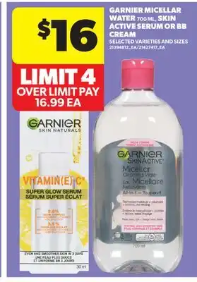 Real Canadian Superstore GARNIER MICELLAR WATER 700 ML, SKIN ACTIVE SERUM OR BB CREAM offer