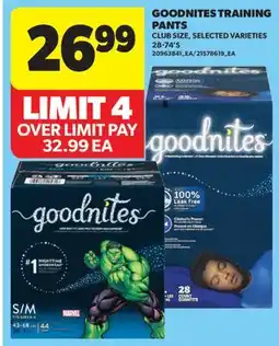 Real Canadian Superstore GOODNITES TRAINING PANTS, 28-74'S offer