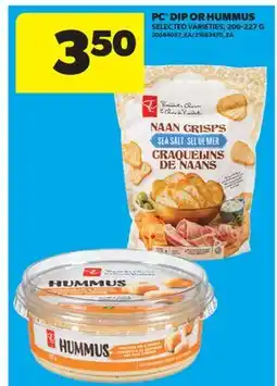 Real Canadian Superstore PC DIP OR HUMMUS offer