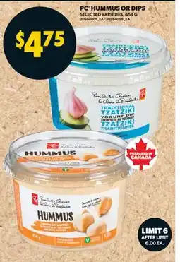 Real Canadian Superstore PC HUMMUS OR DIPS offer