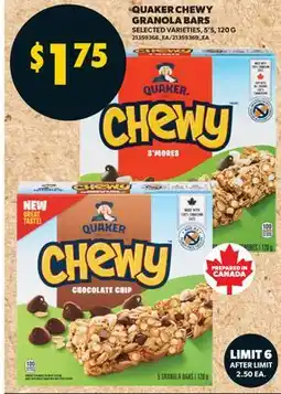 Real Canadian Superstore QUAKER CHEWY GRANOLA BARS, 5'S offer