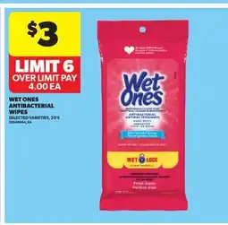 Real Canadian Superstore WET ONES ANTIBACTERIAL WIPES, 20'S offer