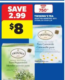 Real Canadian Superstore TWINING'S TEA, 50' S offer