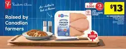 Real Canadian Superstore PC CHICKEN BREASTS, 3'S, UP TO offer