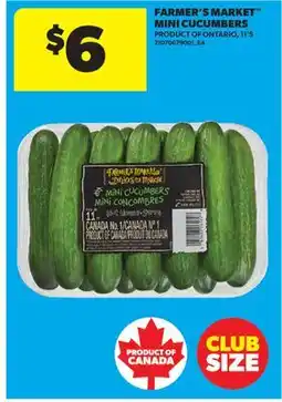 Real Canadian Superstore FARMER'S MARKET MINI CUCUMBERS, 11'S offer