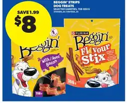 Real Canadian Superstore BEGGIN' STRIPS DOG TREATS offer