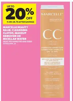 Real Canadian Superstore MARCELLE BEAUTY BALM, CLEANSING CLOTHS, MAKEUP REMOVER OR MICELLAR WATER offer
