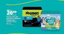 Real Canadian Superstore PAMPERS EASY UPS CLUB PACK OR NINJAMAS TRAINING PANTS, 46-74'S offer