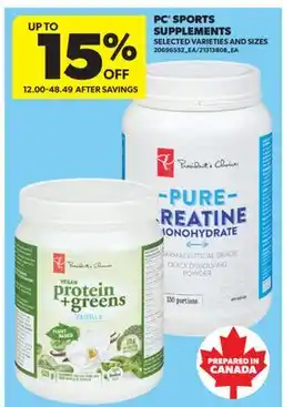 Real Canadian Superstore PC SPORTS SUPPLEMENTS offer
