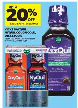 Real Canadian Superstore VICKS DAYQUIL, NYQUIL COUGH COLD, OR ZZZQUIL offer