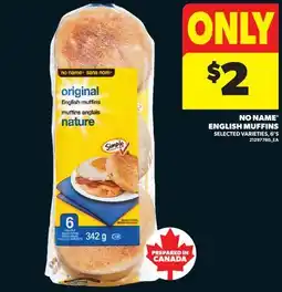 Real Canadian Superstore NO NAME ENGLISH MUFFINS, 6'S offer