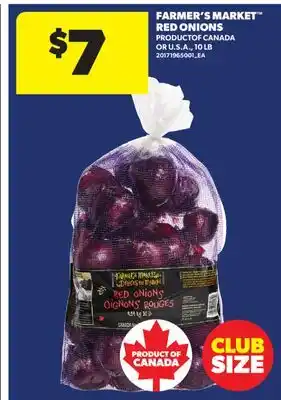 Real Canadian Superstore FARMER'S MARKET RED ONIONS, 10 LB offer