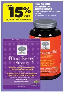 Real Canadian Superstore NORDIC VITAMINS OR SUPPLEMENTS, 30-60'S offer
