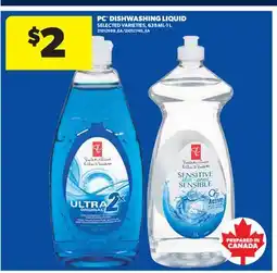Real Canadian Superstore PC DISHWASHING LIQUID, 638 ML-1 L offer