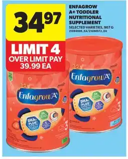Real Canadian Superstore ENFAGROW A+ TODDLER NUTRITIONAL SUPPLEMENT, 907 G offer