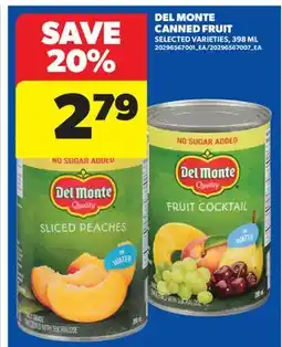 Real Canadian Superstore DEL MONTE CANNED FRUIT offer