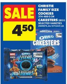 Real Canadian Superstore CHRISTIE FAMILY SIZE COOKIES, 374-488 G OR CAKESTERS, 285 G offer
