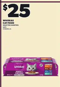 Loblaws WHISKAS CAT FOOD, 24'S offer