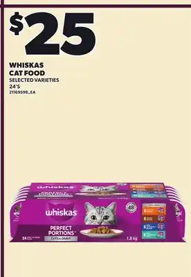 Loblaws WHISKAS CAT FOOD, 24'S offer