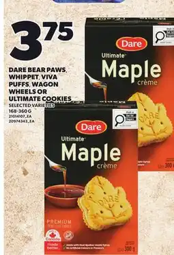 Loblaws DARE BEAR PAWS,WHIPPET, VIVA PUFFS, WAGON WHEELS OR ULTIMATE COOKIES offer