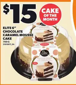 Loblaws ELITE 6 CHOCOLATE CARAMEL MOUSSE CAKE offer