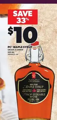 Loblaws PC MAPLE SYRUP offer